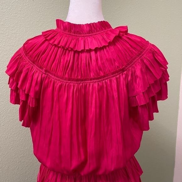 NEW ULLA JOHNSON Vesna Dress Color Orchid Size 10 Tiered Flowy Soft Beautiful - Picture 9 of 14